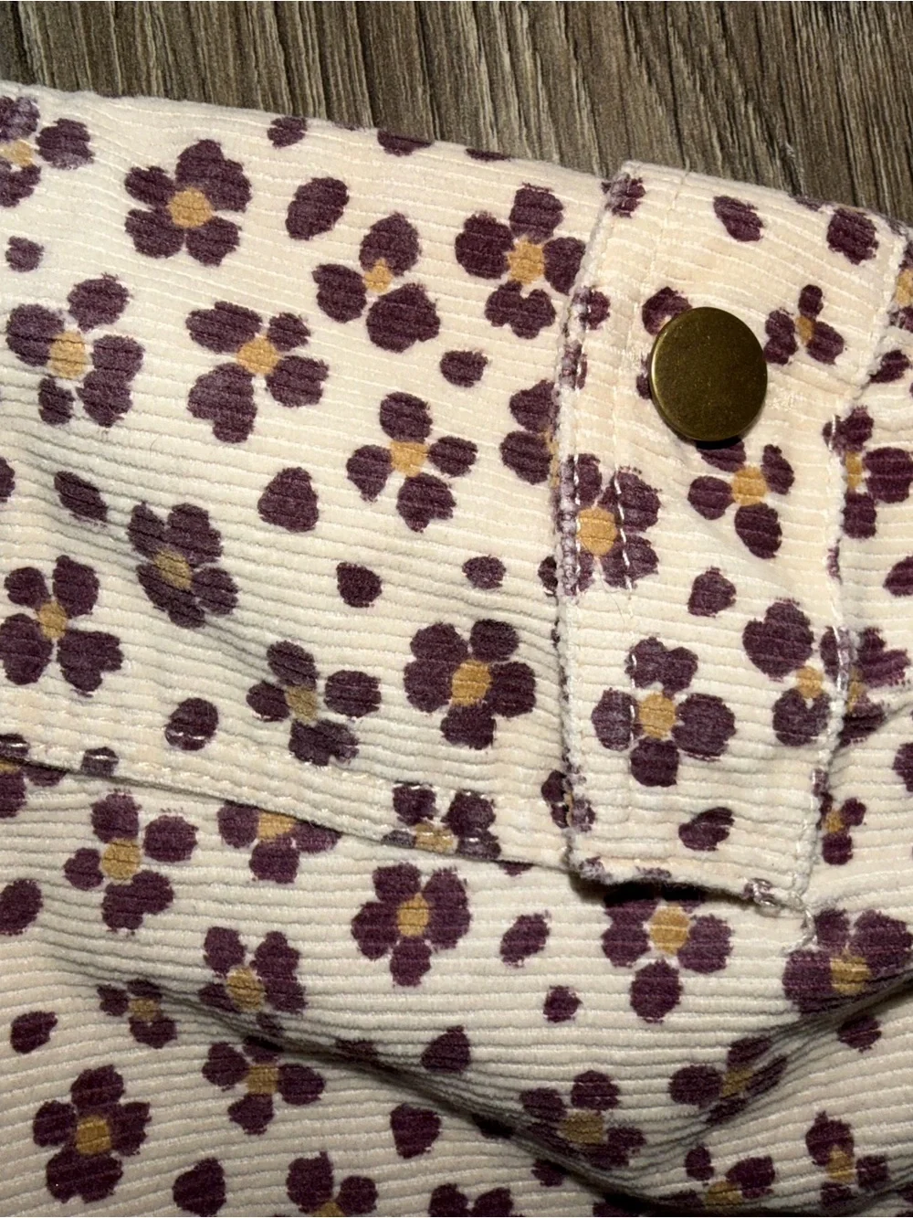 Cream Floral Button-Front Overall Dress size 4T